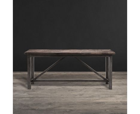 Axel Console Table Natural Genuine Reclaimed Vintage Boat Wood Black 183 X 60 X 76cm The Axel Range Crosses Old World And Ind