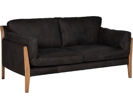 Loffee Sofa 2 Seater Destroyed Black & Weathered Oak 