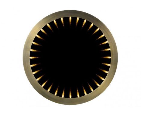 Inception Round Medium Mirror 100cm Fbrass 100 X 11 X 100cm Inspired By Infinity Mirror S From The 1970s The Inception Lights