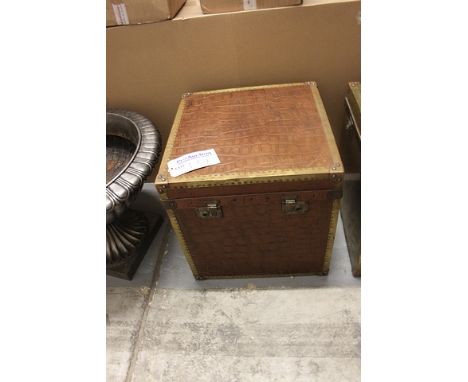 White Star Trunk-Authentic Croco Leather 58 X 58 X 60cm RRP £1260