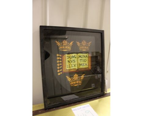 Wall Crest Oxford Latin Framed Black Wall Art  60 X 6 X 55cm Historically-Inspired Print Sourced From Authentic Vintage Famil