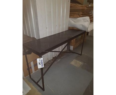 Versailles Console Table Marble Black Honed D & Iron 152.6x44.5x76cm RRP  £ 1224