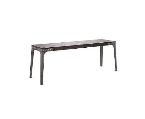 Kast Iron Console Table 200x55cm crafted from Asmara Ebony, bolted to industrial cast iron legs 200x55x75.5cm RRP  £ 3744