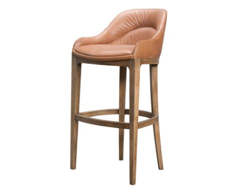 Caza Bar Stool Retro Sand & Weathered  Oak 53 X 56 X 104cm  Compact Bar Stool A Mix Of A Modern Seat Shape And Classical Wood