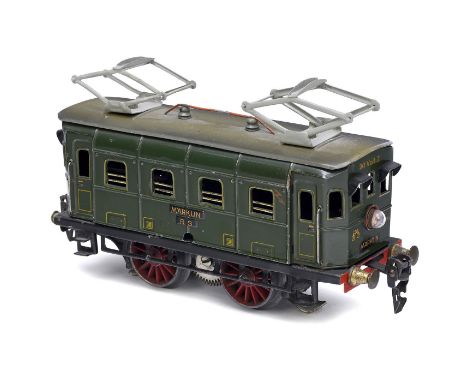 Elektrische Lokomotive Märklin RS 66/12900 Spur 0, um 193520 Volt, chromlithographiertes und teilweise handbemaltes Blech, 1 