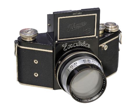 Nacht-Exakta B mit Xenon 2/8 cm, ab 1937Ihagee, Dresden. Nr. 467986, Verschluß läuft, Schneider Xenon 2/8 cm Nr. 1178548, Gla