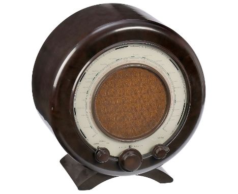 Radioempfänger Round Ekco A22, 1945Ekco, E.K. Cole Ltd., Southend-on-Sea, England. 4 Röhren, 3 Wellenbereiche, 200–250 Volt W