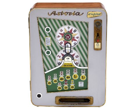 Geldspielautomat "Astoria supra", 1960West Automaten Günter Hiltgens. Elektromechanischer Spielautomat, Einsatz: 10 Pfennig, 