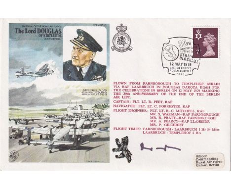 HA38aGB Anniv lifting on Berlin Blockade signed by Willy Brandt Chancellor Germany. 12 May 1979 BFPS 1641 30th Anniv lifting 