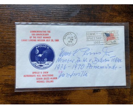 WW2 Von Braun Rocket Scientist Werner Rosinski signed US FDC. Good condition. All autographs come with a Certificate of Authe