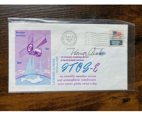 WW2 Von Braun Rocket Scientist Werner Dahm signed US FDC. Good condition. All autographs come with a Certificate of Authentic