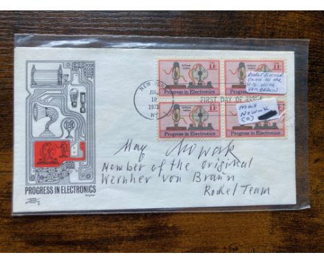 WW2 Von Braun Rocket Scientist Max Nowak signed US FDC. Good condition. All autographs come with a Certificate of Authenticit