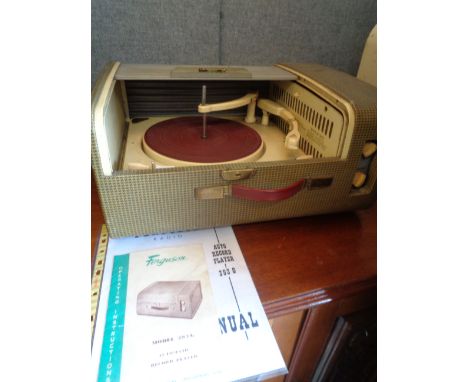 Ferguson Auto Record Player 393G with instruction manual 