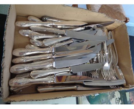 Collection of James Dixon & Sons and other Good Quality Silver-plated handled Flatware, Condition - Some wear