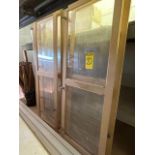 Lot - (4) Wood & Glass Cabinet Doors, 4'9" x 22"
