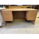 Double Pedestal Wood Desk (with Key!)