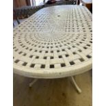 Wrought Iron 7'6" Oval Outdor Table