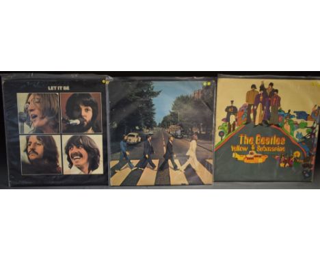 The Beatles - Yellow Submarine, USA,  1969, stereo LP, SW153;  others, Abbey Road, 1969, stereo LP, 1st print (misprint label