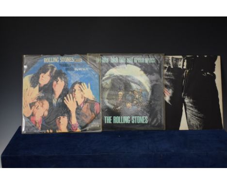 Vinyl Records, 12" LP's The Rolling Stones, Sticky Fingers, COC 59100, Big Hits, (High Tide and the Green Grass),  Through th