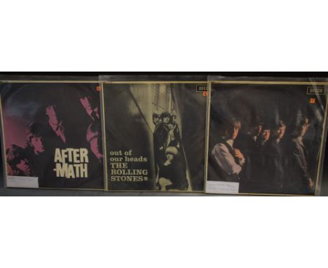 The Rolling Stones - The Rolling Stones, 1964 mono LK 4605;  Out of Our Heads, mono LK 4733;  After Math, mono LK 4786, purpl