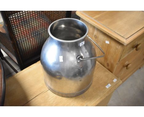 An Aluminium cream churn, height approx. 38cm