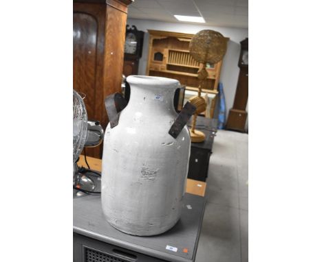 A decorative churn style vase, height approx. 52cm