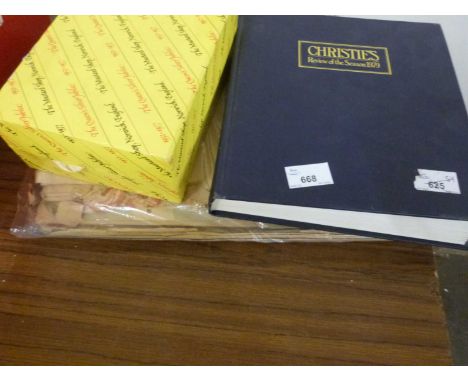Quantity of vintage wallpapers, Colmans silver jubilee presentation set and Christies guide