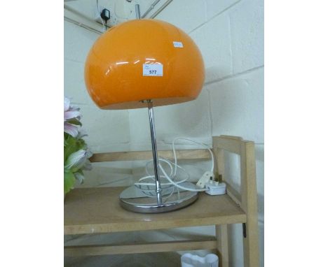 Mid 20th Century retro table lamp with green plastic shade