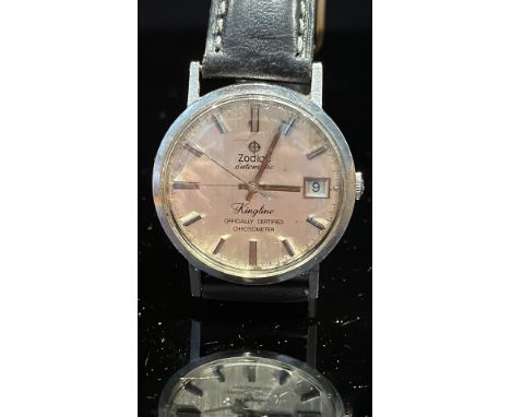 Gents Zodiac automatic  kingline officially certified chronometer with date , currently ticking 
