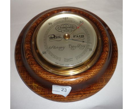 Oak framed barometer