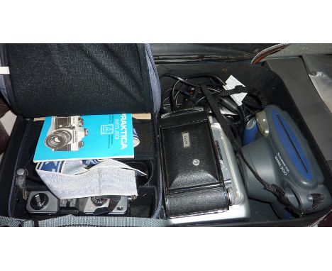 Ensign camera, Fujifilm Instax 200 camera, Kodak camera, Praktica MTL 50 camera etc
