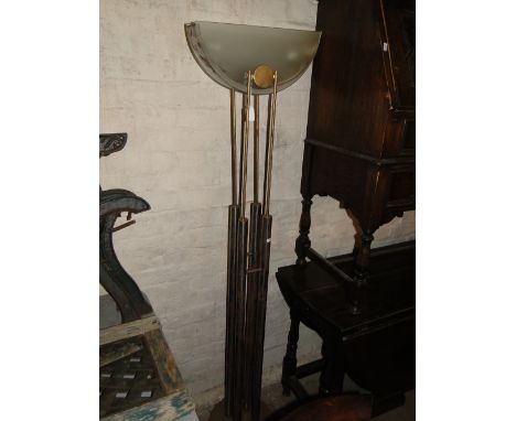 Art Deco chrome & glass standard lamp