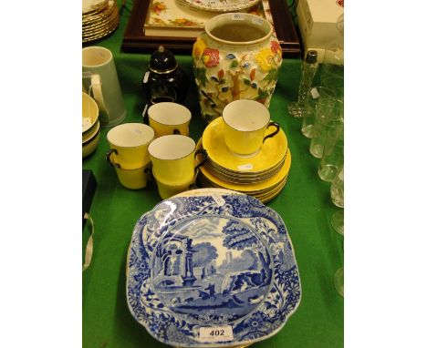 Wood's Indian Tree vase, Spode Italian plate, teaware, etc.