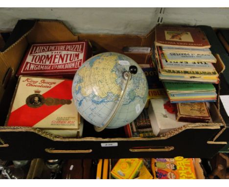 A Globe, Ladybird books, puzzles etc