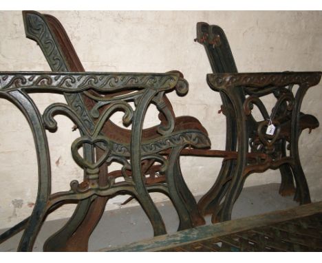 Cast iron garden bench & chair ends