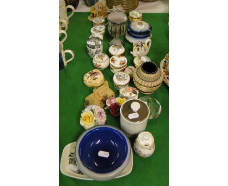 Porcelain trinket boxes, Lilliput Lane cottages, etc.