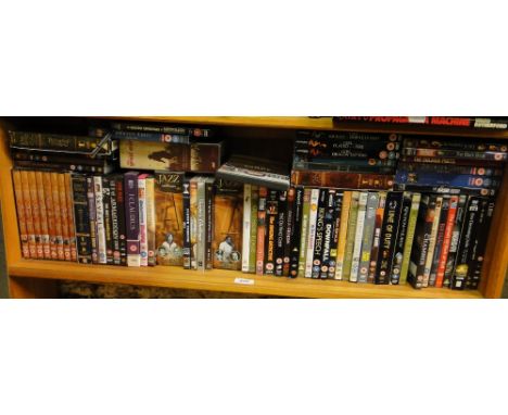 Shelf of DVDs