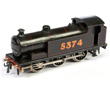 Bassett-Lowke 3-Rail Electric O Gauge Limed Black 0-6-0 Tank Loco No.5374. Condition is generally Good Plus to Excellent.