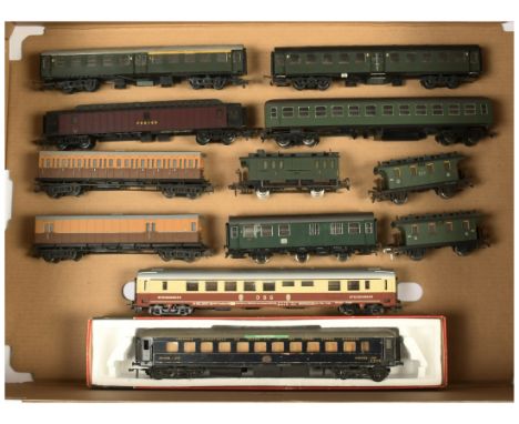 Jouef HO Gauge &amp; similar coaches - to include Fleischmann DB &amp; DSG passenger coaches, French Postal van and others. C