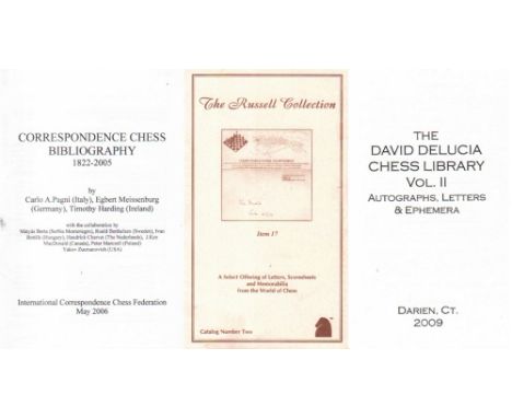 Pagni, Carlo Alberto, Egbert Meissenburg und T. Harding. Correspondence Chess Bibliography 1822 - 2005. Ohne Ort, 2006. 8°. 5