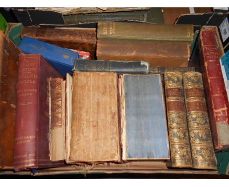 A quantity of vintage and antique volumes to include 'Mrs Beeton', 'Ingoldsby Legends' and 'Cruden's Concordance' etc