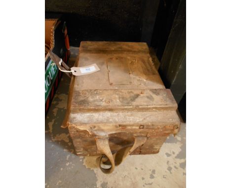 A vintage pine spare parts crate for Known & Clares spares of Kights Hill, Norwood, London bearing paper labels