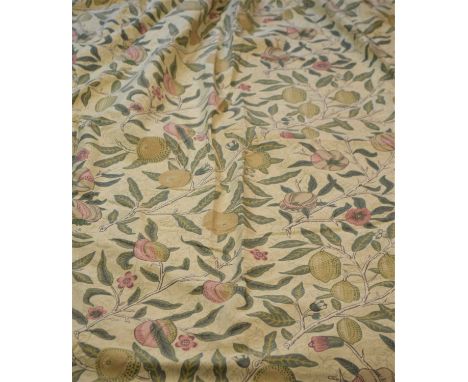 A pair of curtains by Sanderson, cotton with polycotton lining, with original Sanderson label, each approx. 167cm wide by 182