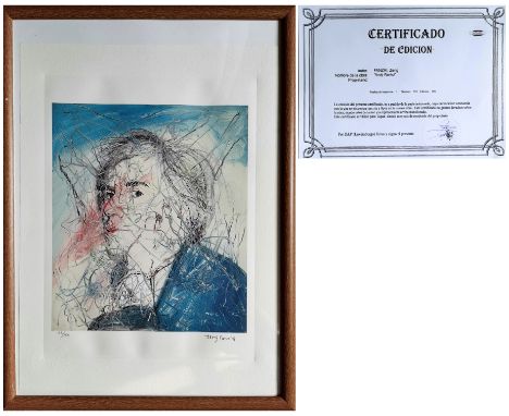Zeng Fanzhi (B.1964), Lithograph Image Size: 11 1/8 by 15 in. (28 by 38 cm.) All measurements are approximate. Signed (lower 