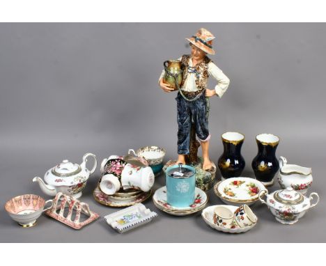 A mixed lot of pottery and china including Royal Albert teawares, Poole, Masons and Paragon etc.