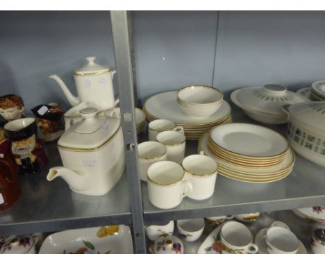 A ROYAL DOULTON 'GOLD CONCORD' PATTERN DINNER, TEA AND COFFEE SERVICE  