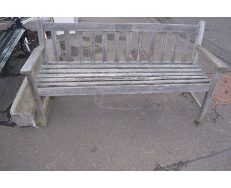 Wooden garden bench