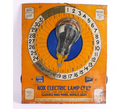 NOX ELECTRICAL LAMP CO LTD, ENAMEL SIGN40cm wide; 46cm high