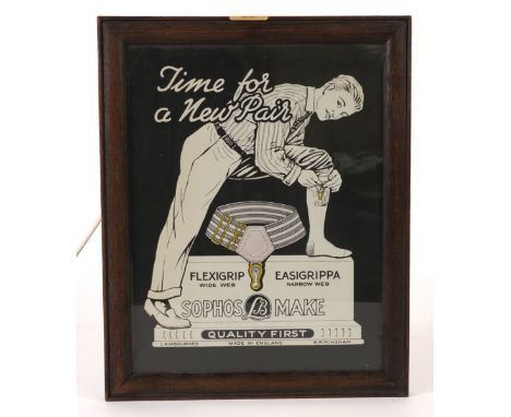 ‘SOPHOS MAKE’, A MID 20TH CENTURY ADVERTISING WALL LIGHT25cm wide; 32cm high