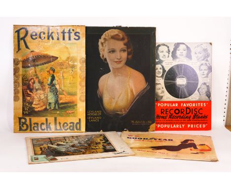A GROUP OF TEN EARLY 20TH CENTURY ADVERTISING POSTERS (10)Including Leyland Motors Ltd, Goodyear Stick-on-Soles, Reckitt's Bl